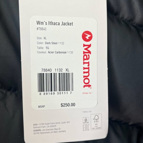 Marmot Steel Grey Ski Jacket XL  NWT - Picture 8 of 8